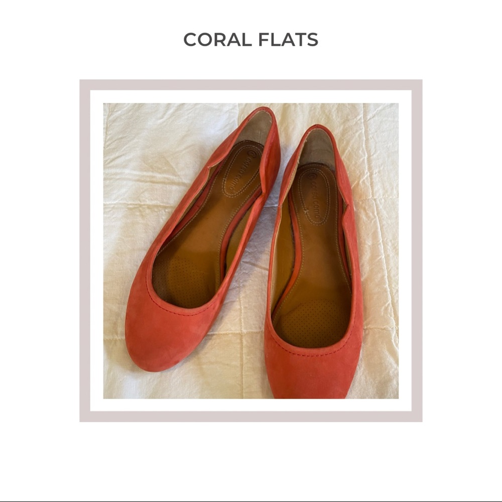 Size 8.5 Like New coral flats